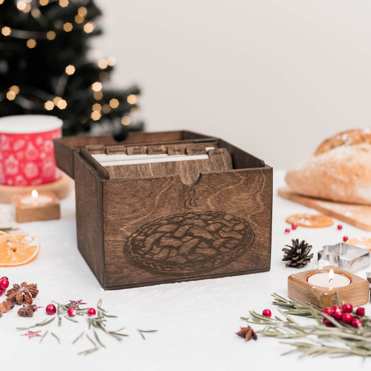 Wooden Recipe Box – Pies & Desserts