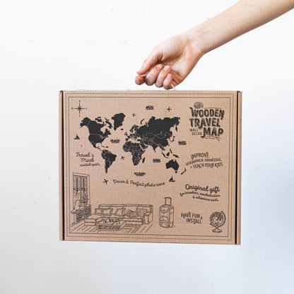 3D Luminous Colored Wooden World Map Indie