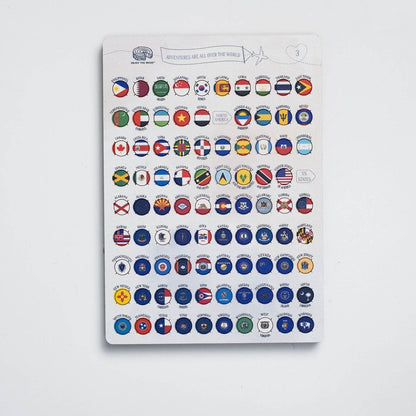 Wooden Flag Sticky Pins (free)