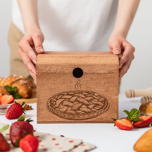 Wooden Recipe Box – Pies & Desserts