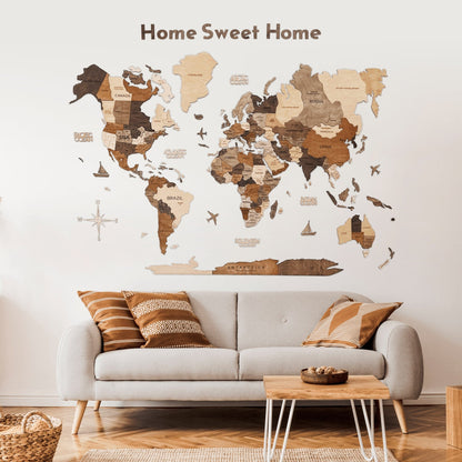 Wooden Map Quotes