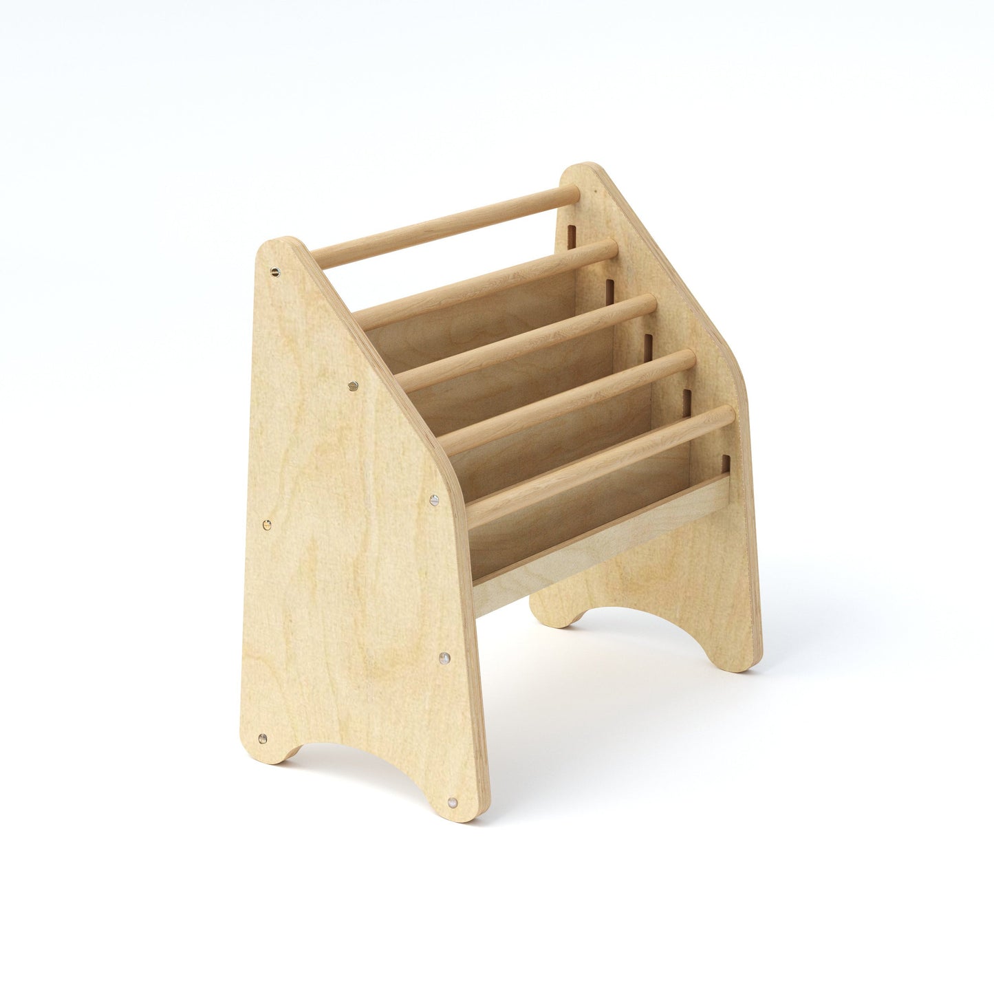 Wooden Montessori Bookshelf Pink