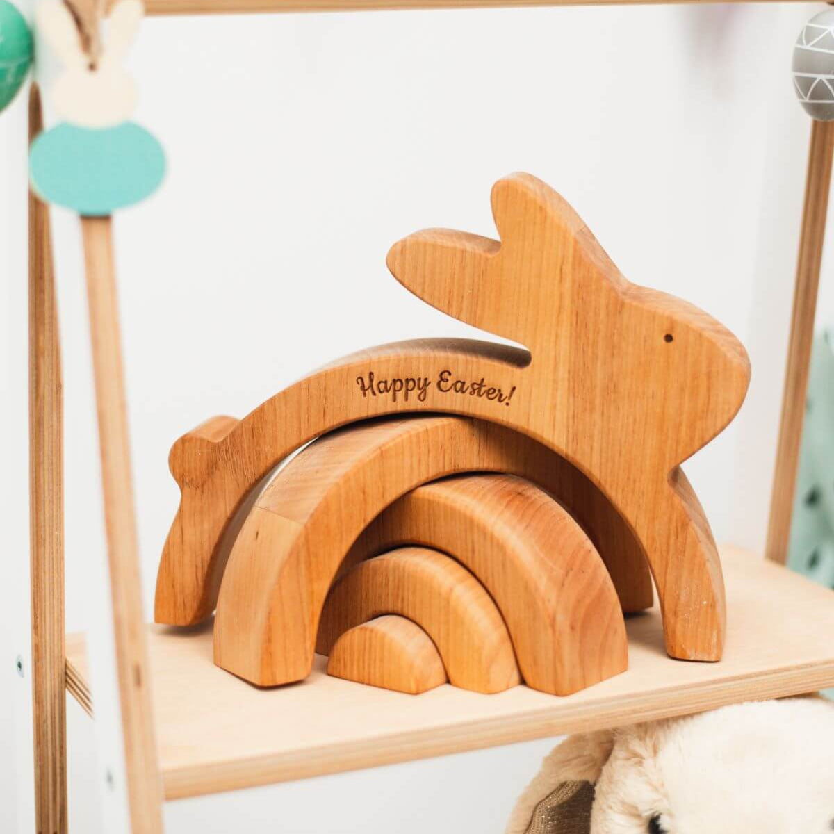Wooden Bunny Stacker