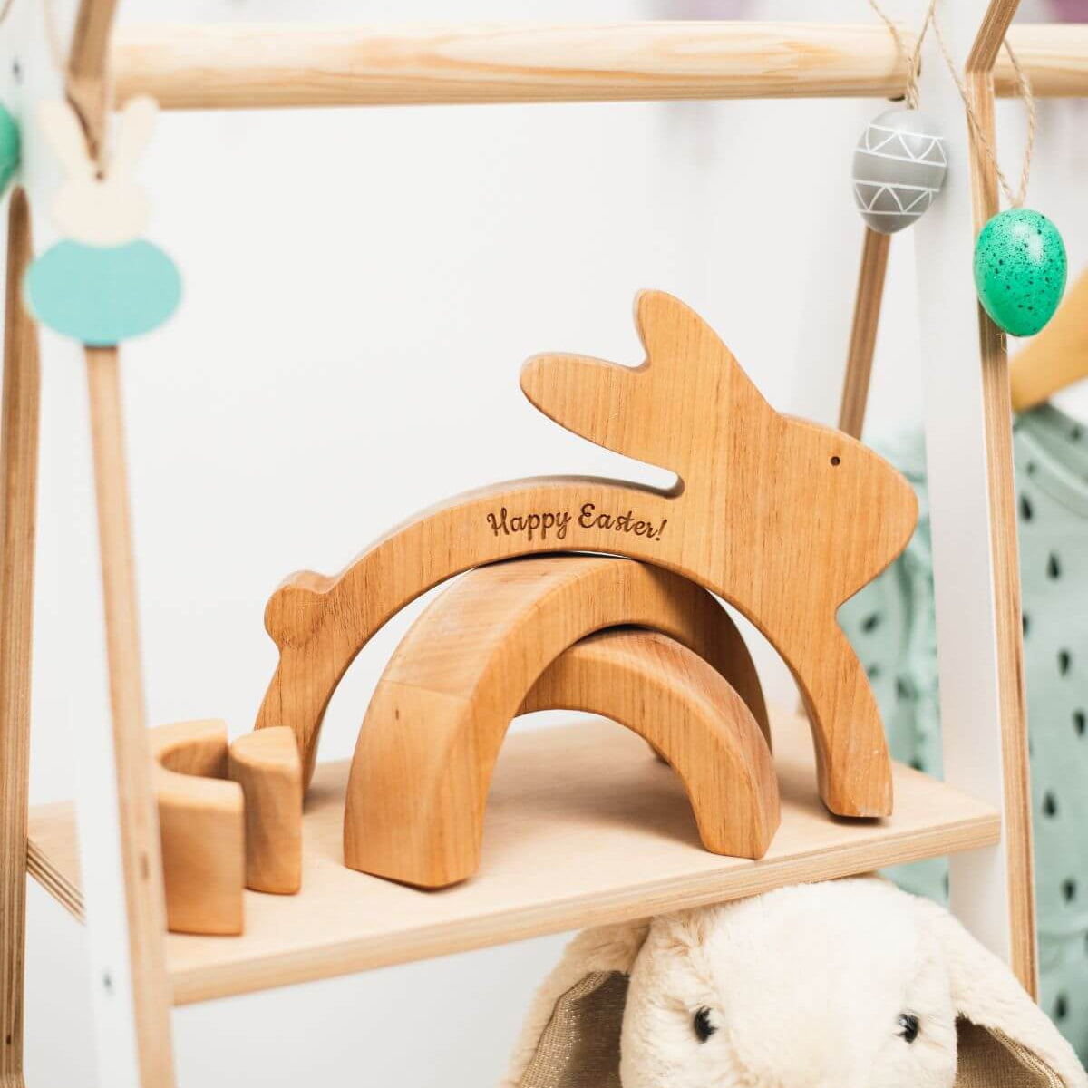 Wooden Bunny Stacker