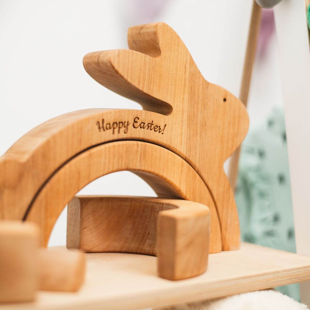 Wooden Bunny Stacker