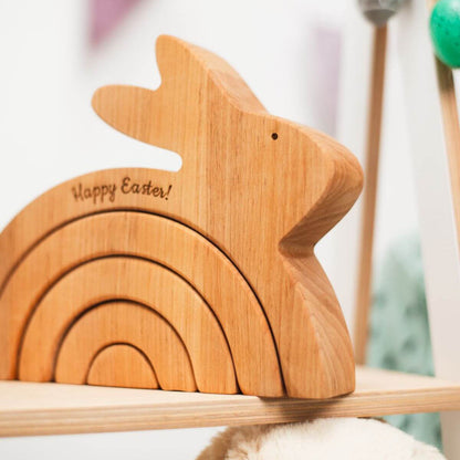 Wooden Bunny Stacker