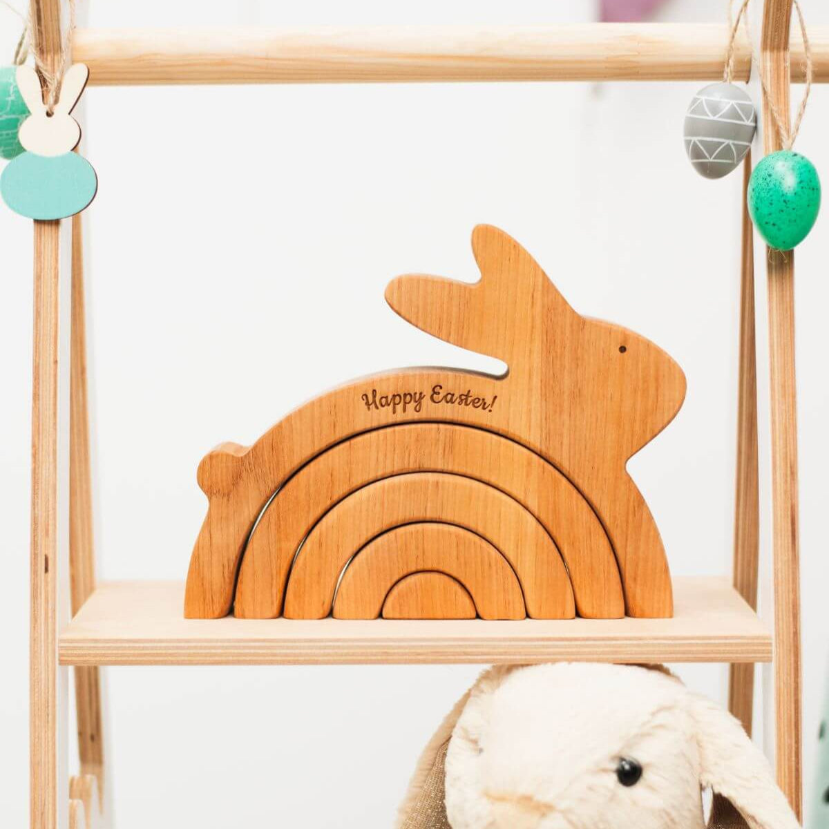 Wooden Bunny Stacker