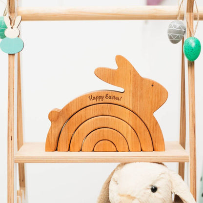 Wooden Bunny Stacker