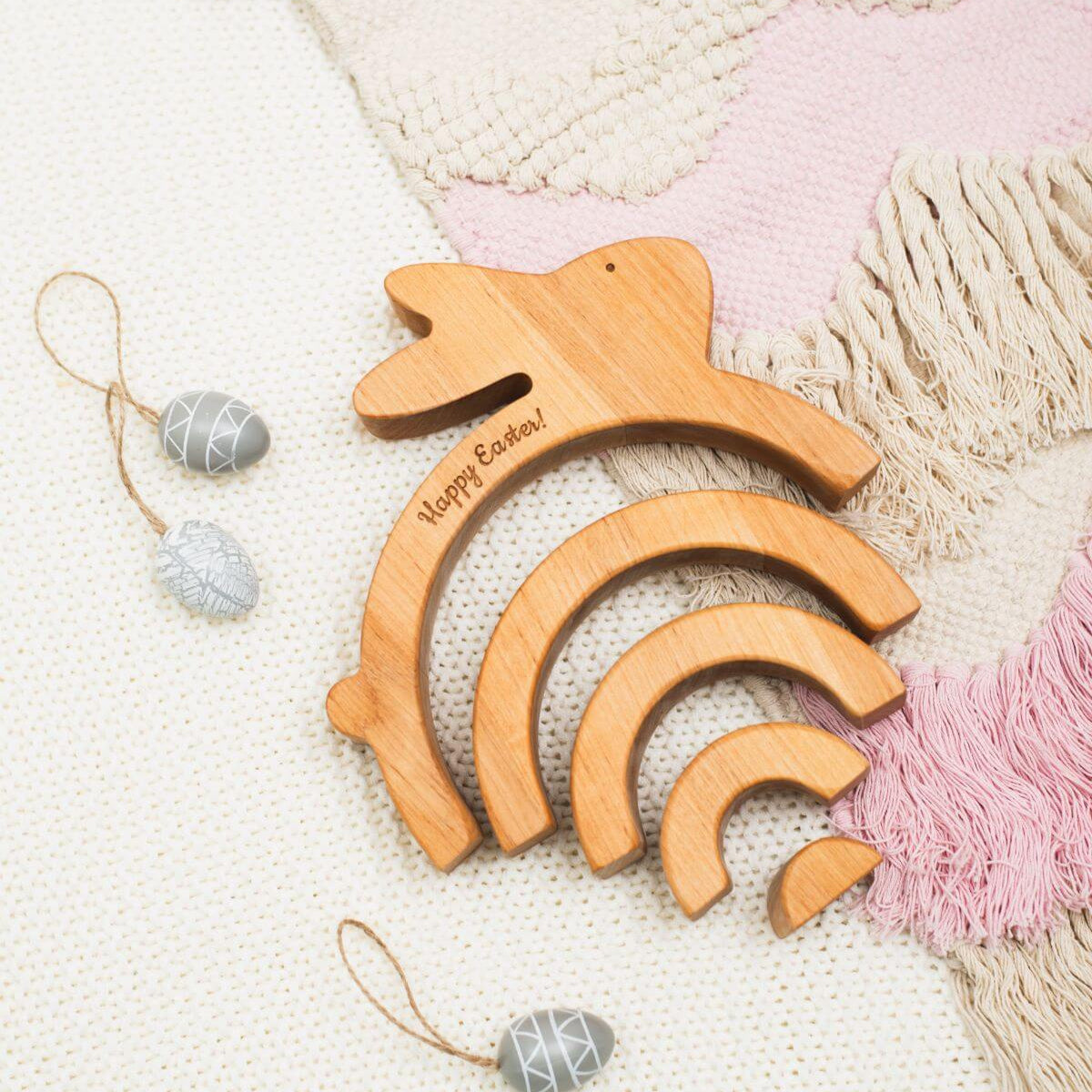 Wooden Bunny Stacker