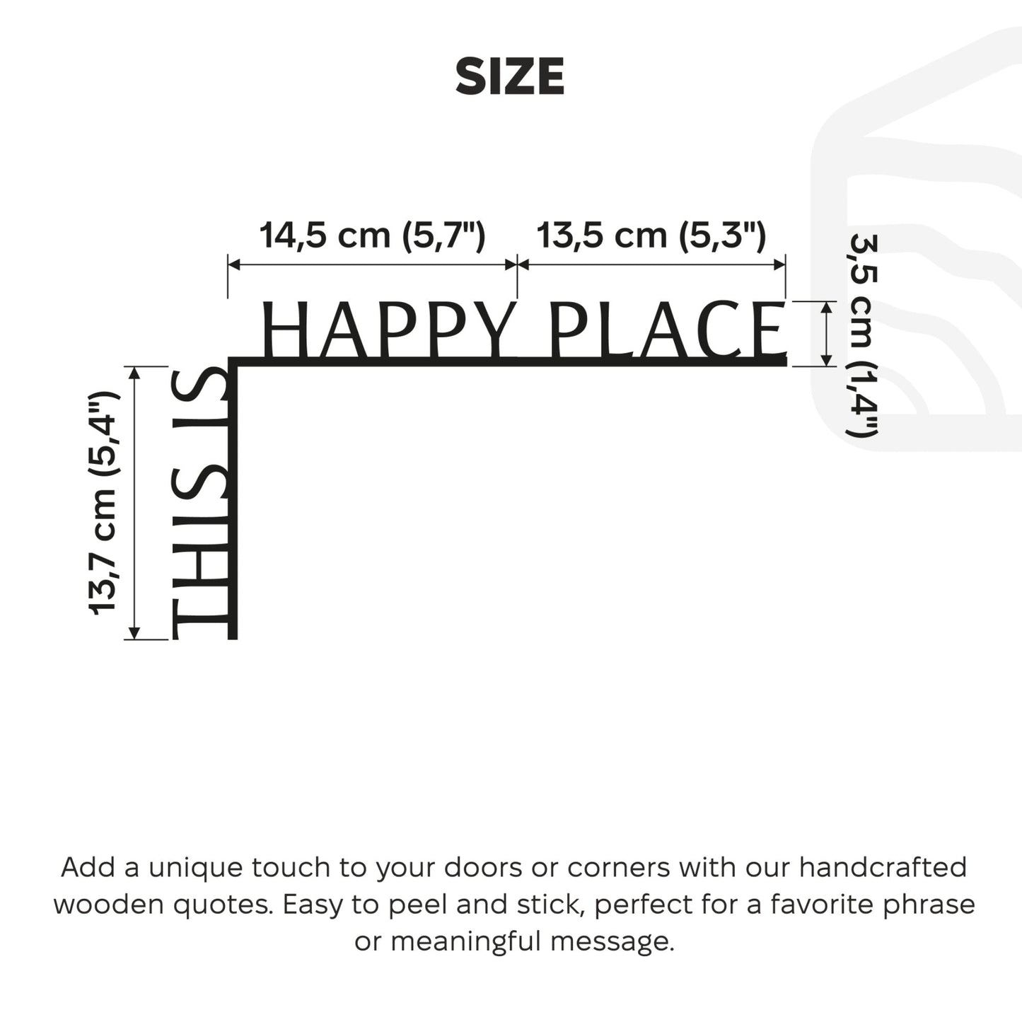 Wooden Corner Quote – This is Happy Place