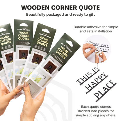 Wooden Corner Quote – This is Happy Place