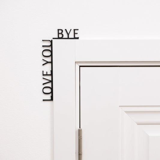 Wooden Corner Quote – Love You, Bye