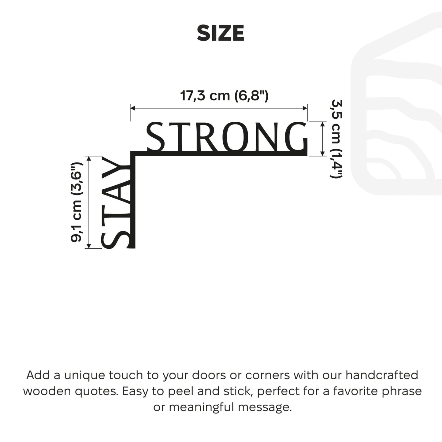 Wooden Corner Quote – Stay Strong