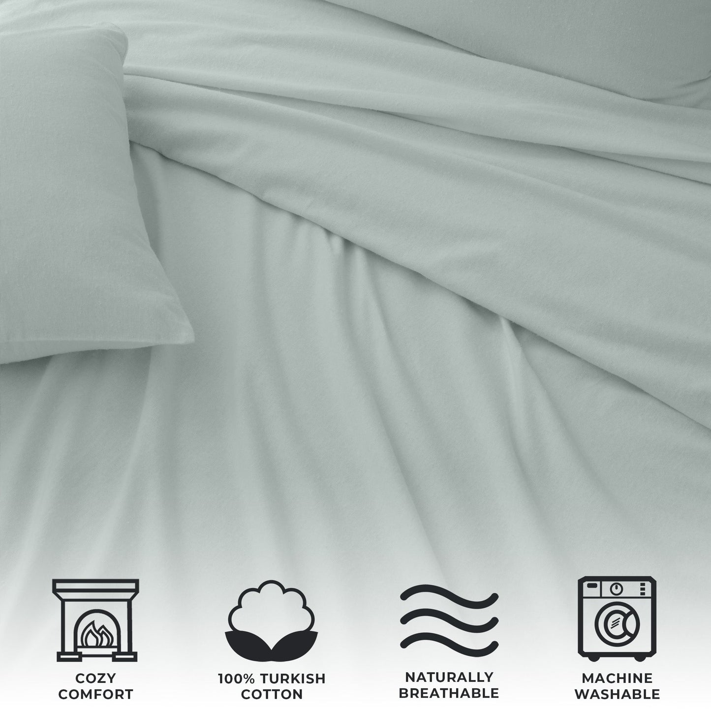 Turkish Cotton Flannel Sheet - Raye Collection