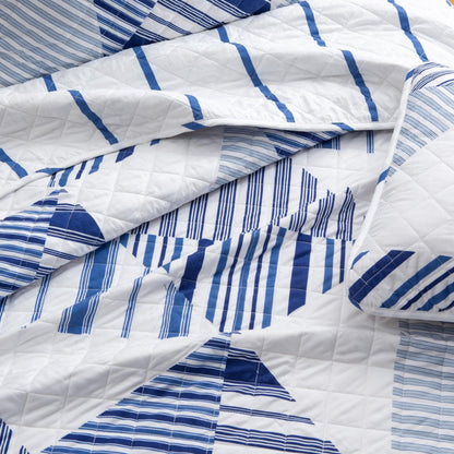 Navy Stripe Quilt - Midnight Bay Collection