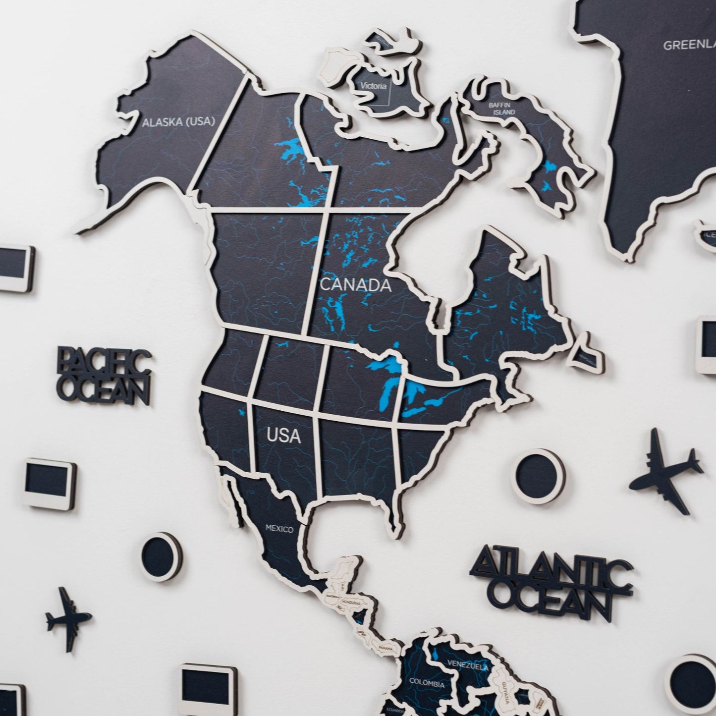 World Photo Map Midnight