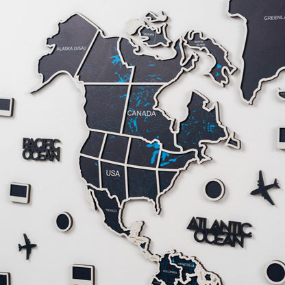 World Photo Map Midnight