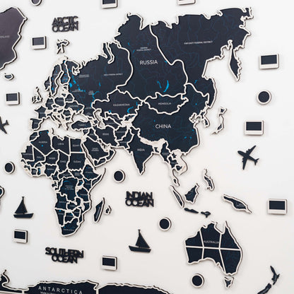 World Photo Map Midnight
