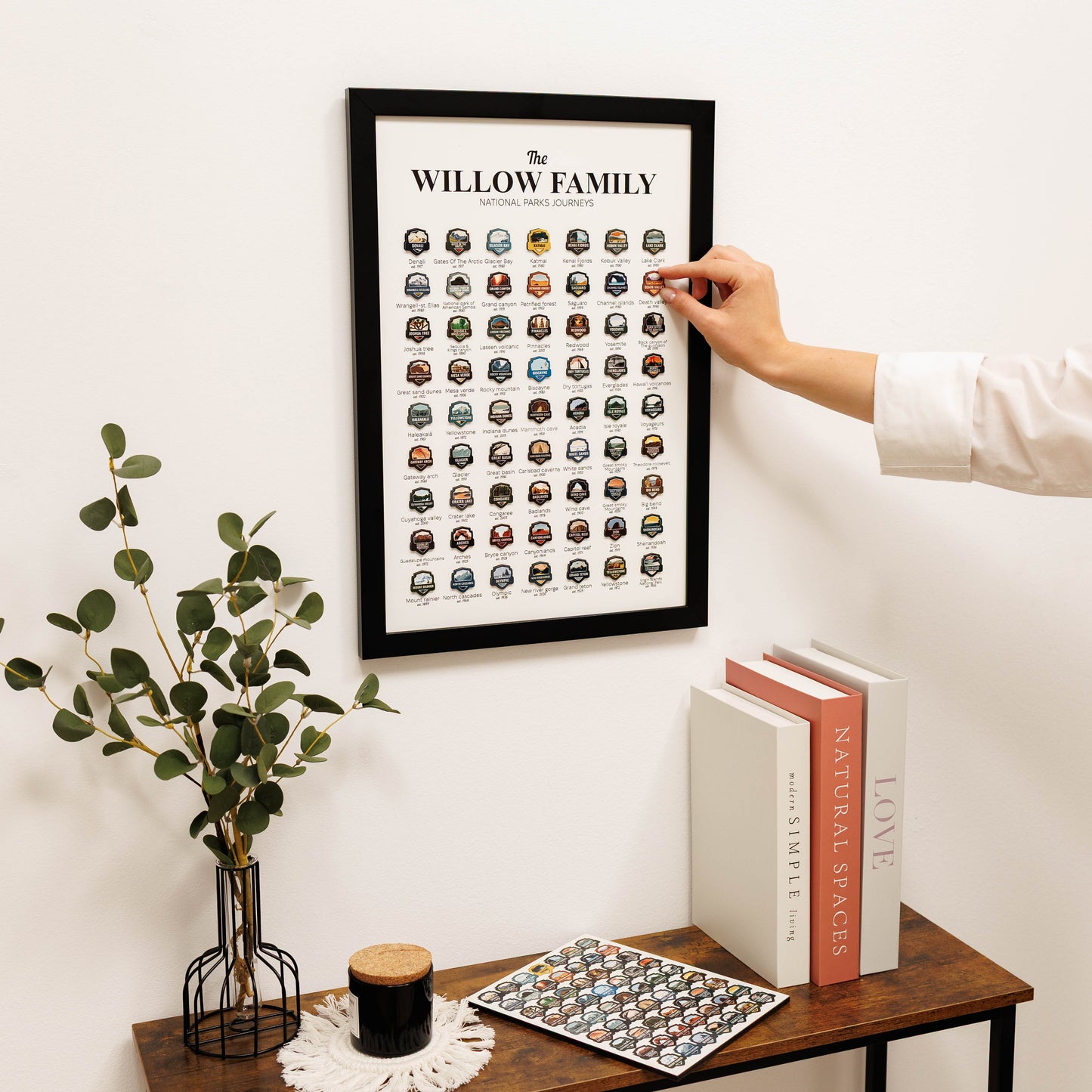 Poster Travel Tracker National Parks USA