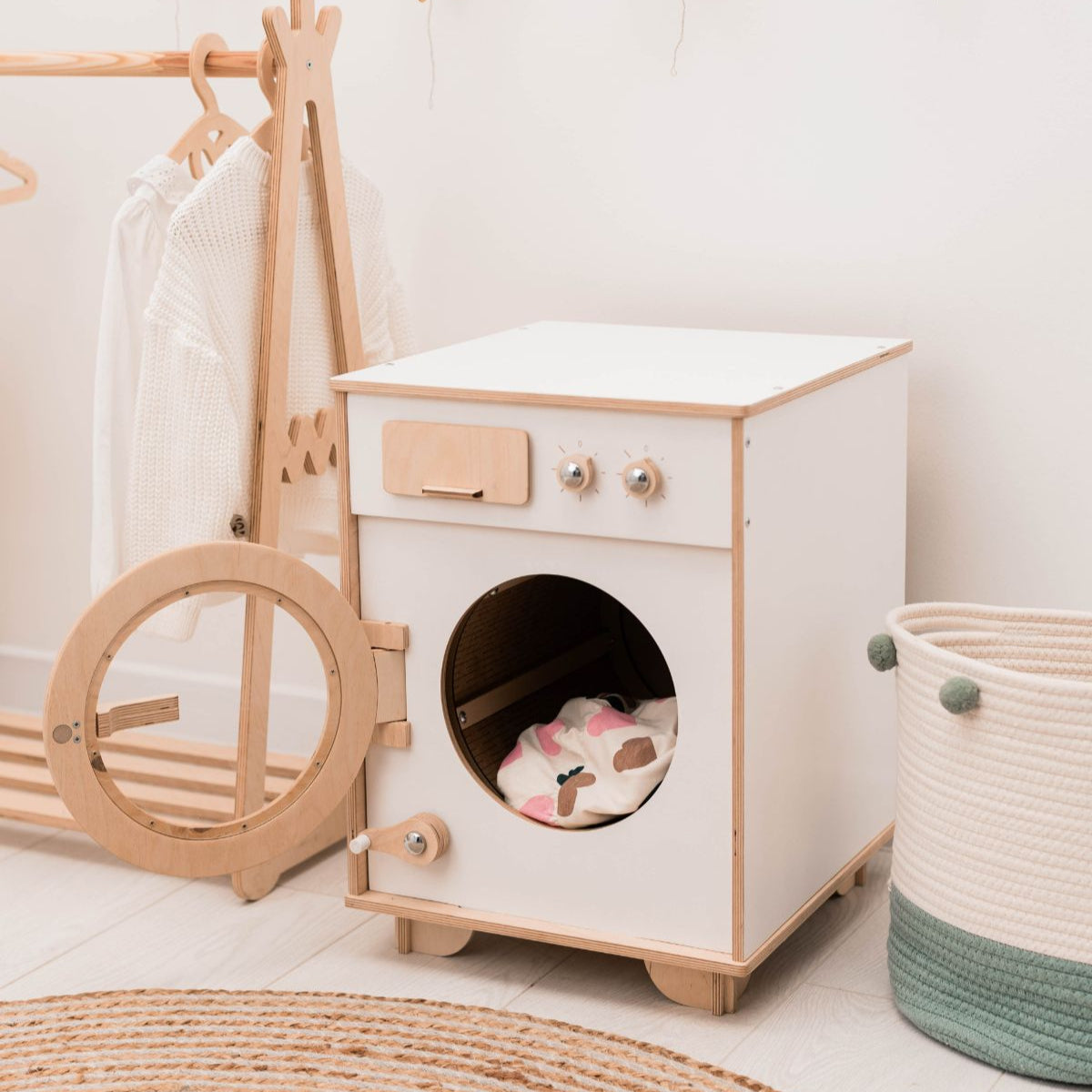 Color Wooden Toy Washing Machine