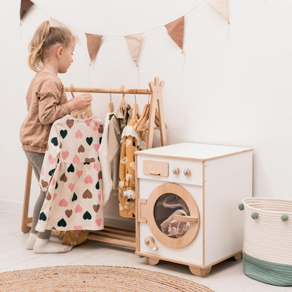 Natural Wooden Toy Washing Machine
