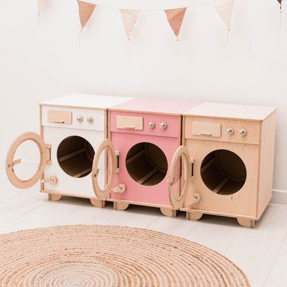 Color Wooden Toy Washing Machine