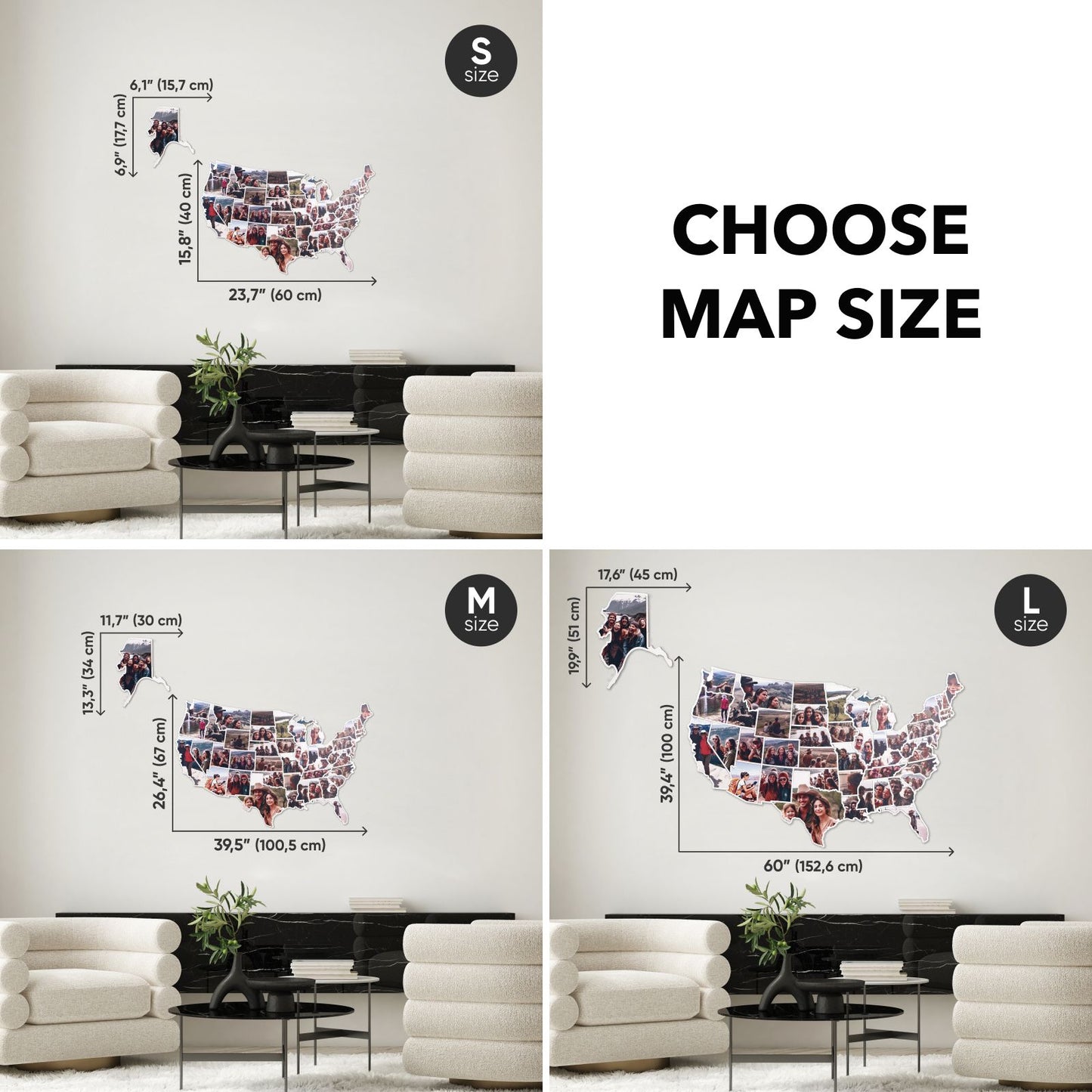USA Photo Map Physical