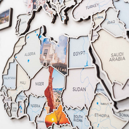 World Photo Map Pastel