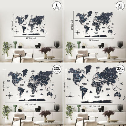 World Photo Map Midnight