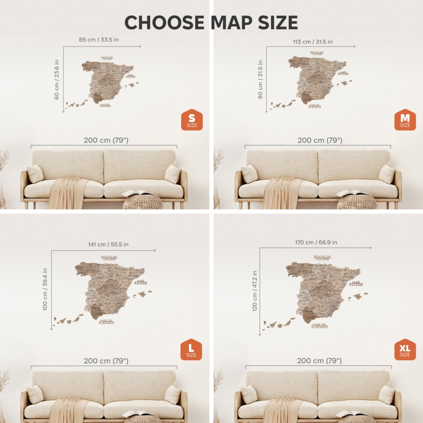 Wooden Map of Spain – Terra