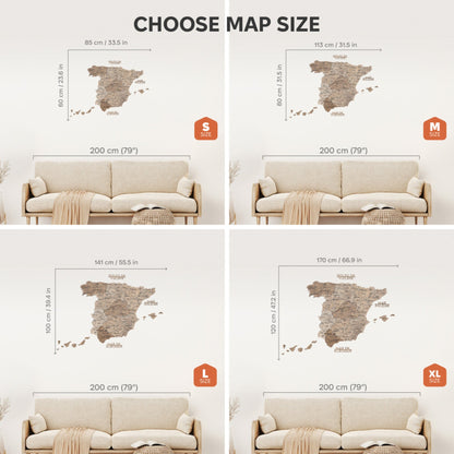 Wooden Map of Spain – Terra