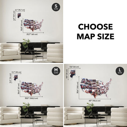 USA Photo Map Midnight