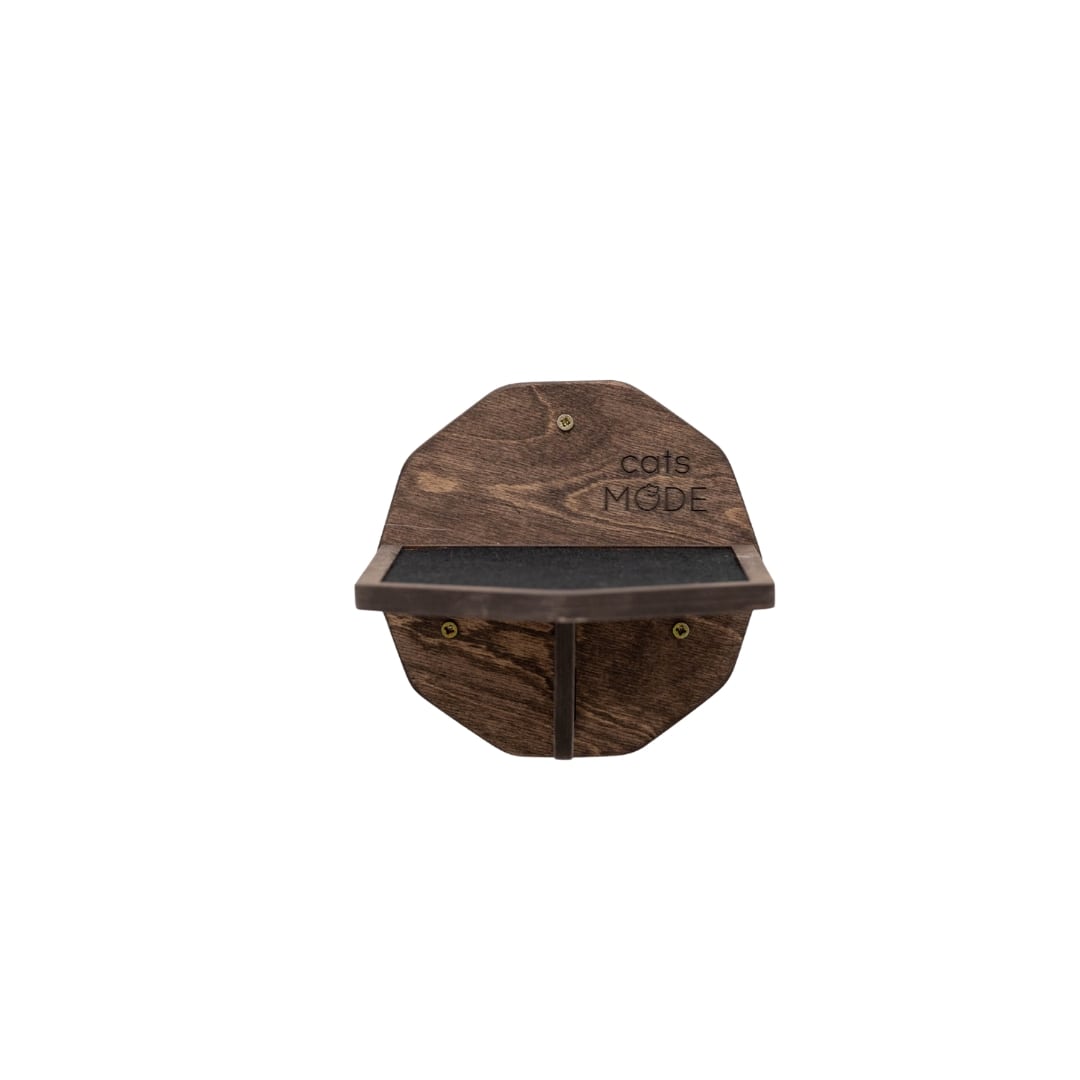Wooden Hexagon Step - Dark Walnut
