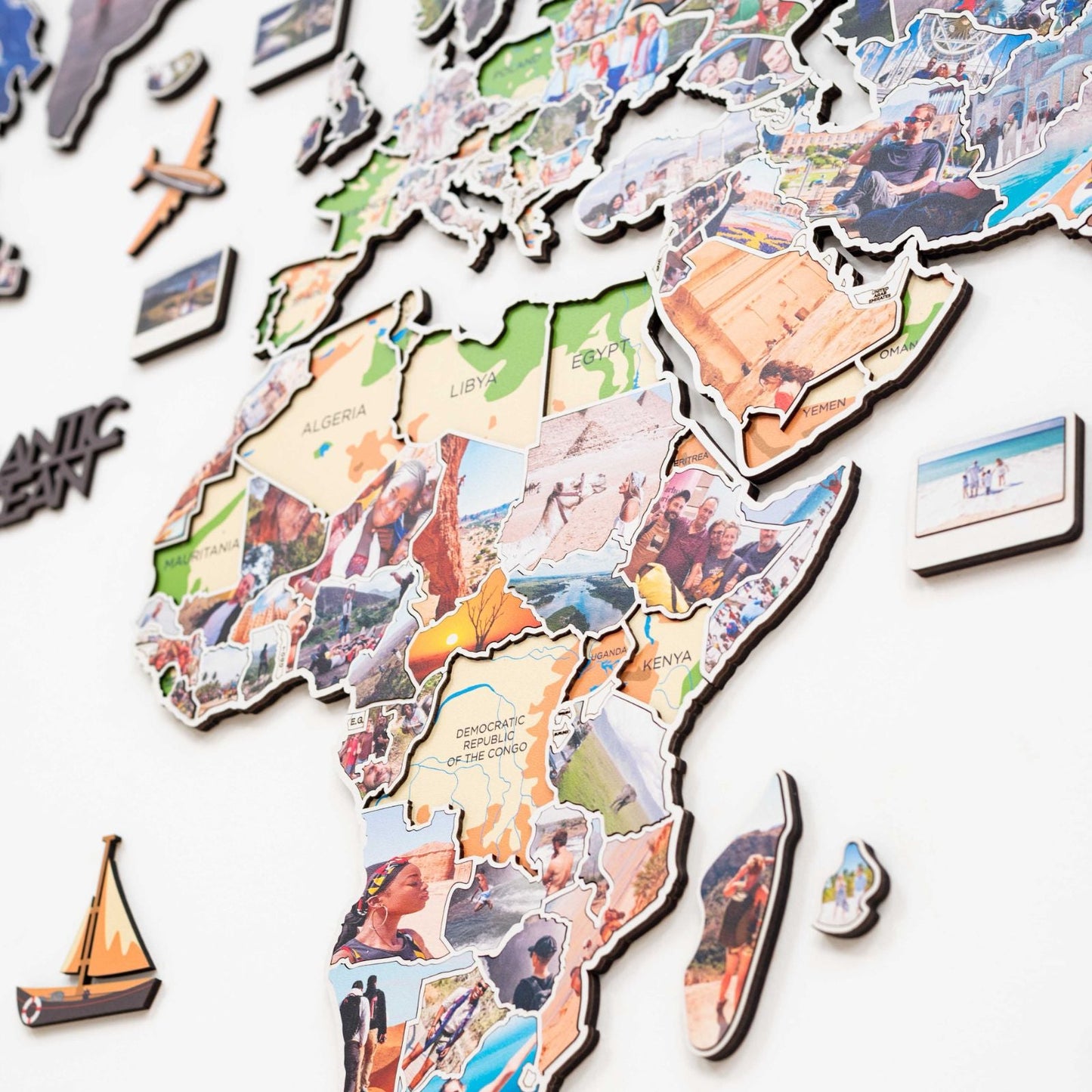 World Photo Map Physical