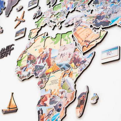 World Photo Map Physical