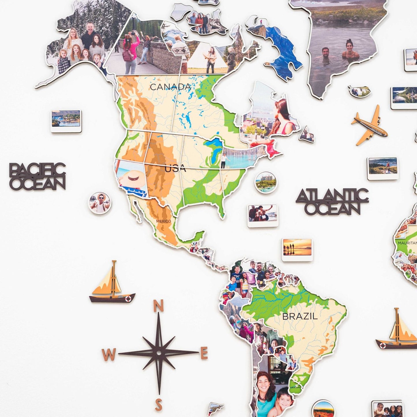 World Photo Map Physical