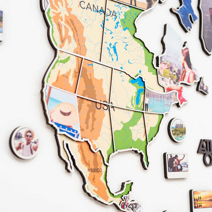 World Photo Map Physical