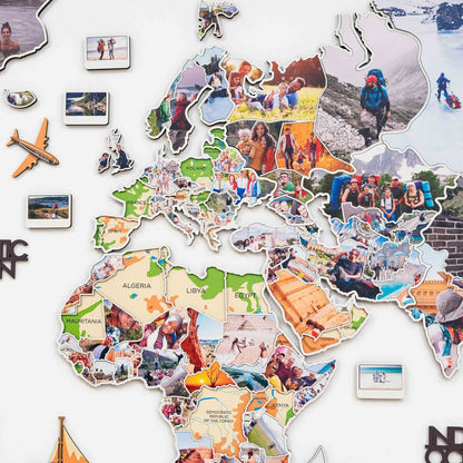 World Photo Map Physical