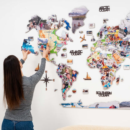 World Photo Map Physical