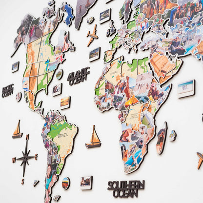 World Photo Map Physical