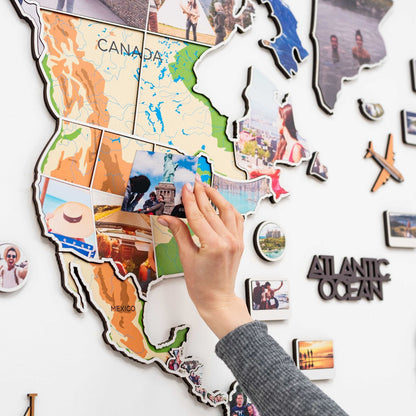 World Photo Map Physical