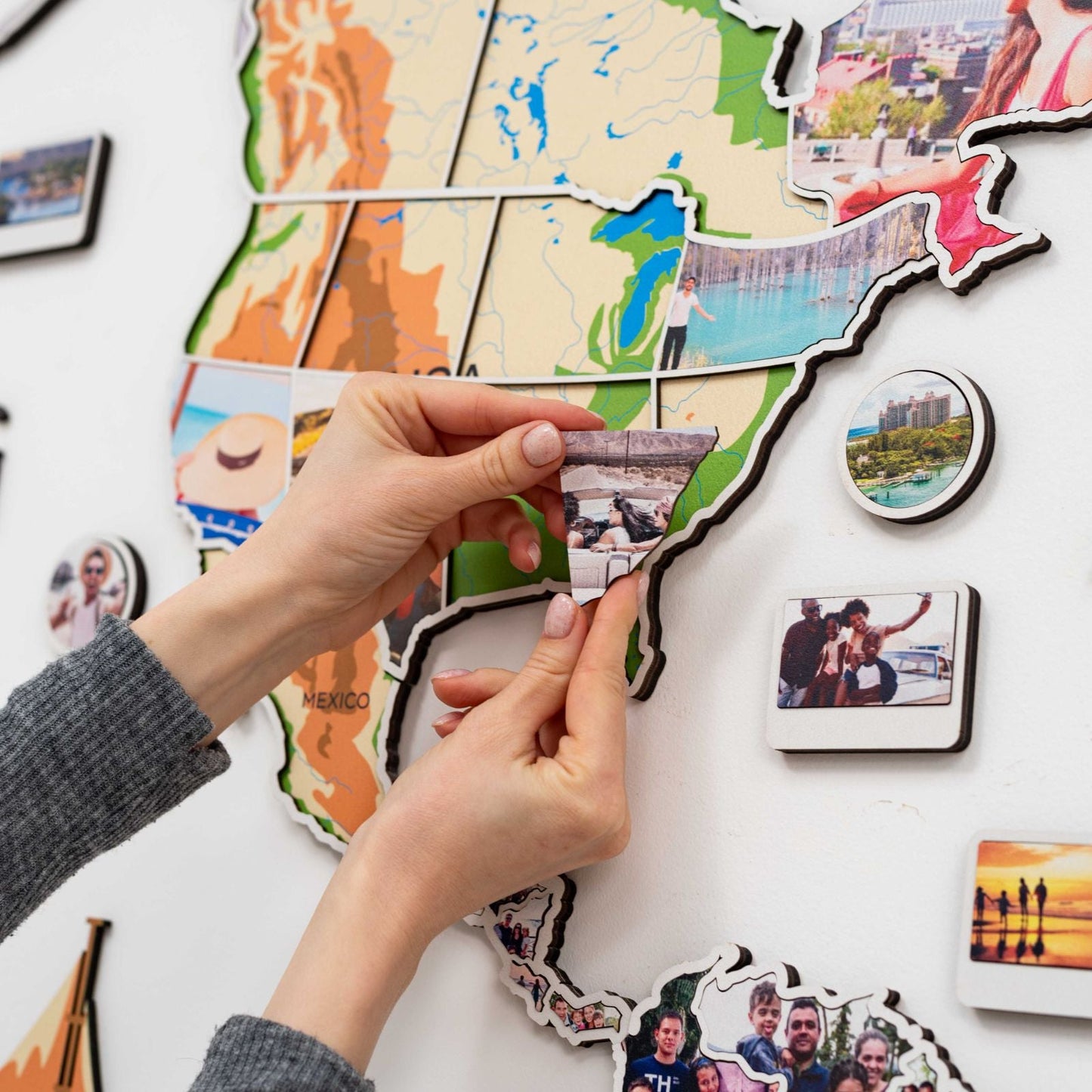 World Photo Map Physical