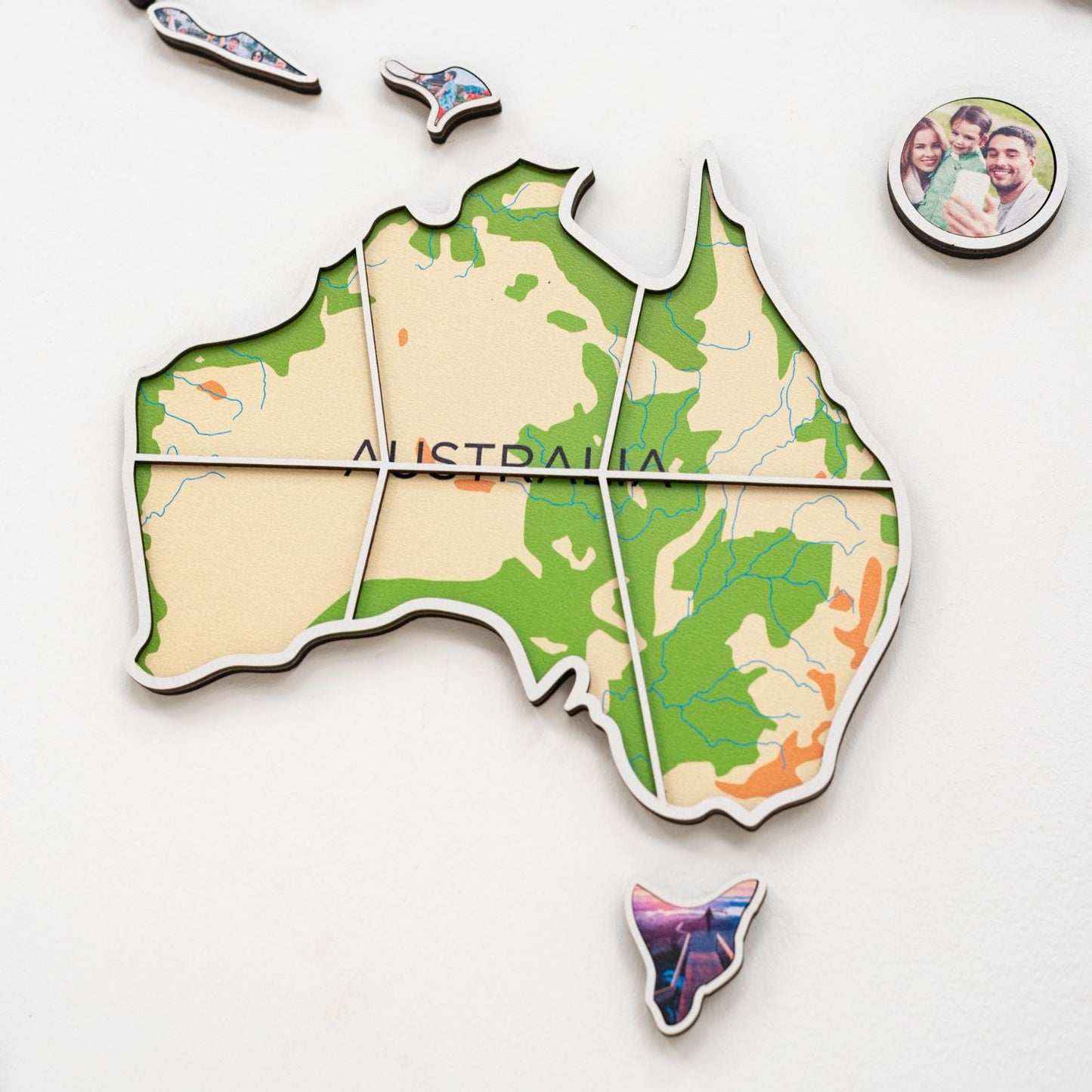 World Photo Map Physical
