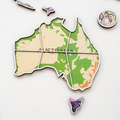 World Photo Map Physical